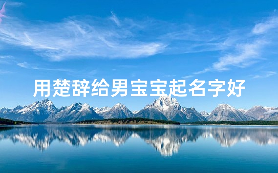 用楚辞给男宝宝起名字好吗(楚辞取名起名 )