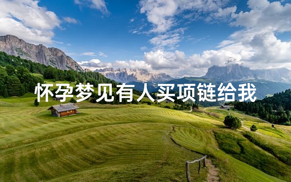 怀孕梦见有人买项链给我、梦见别人给我买了一条项链