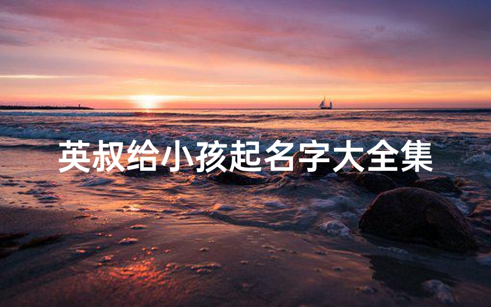 英叔给小孩起名字大全集—《英叔智慧:儿童起名大全集宝典》