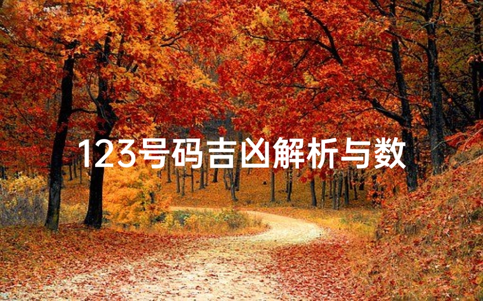 123号码吉凶解析与数字能量测试指南-海瑞算卦网