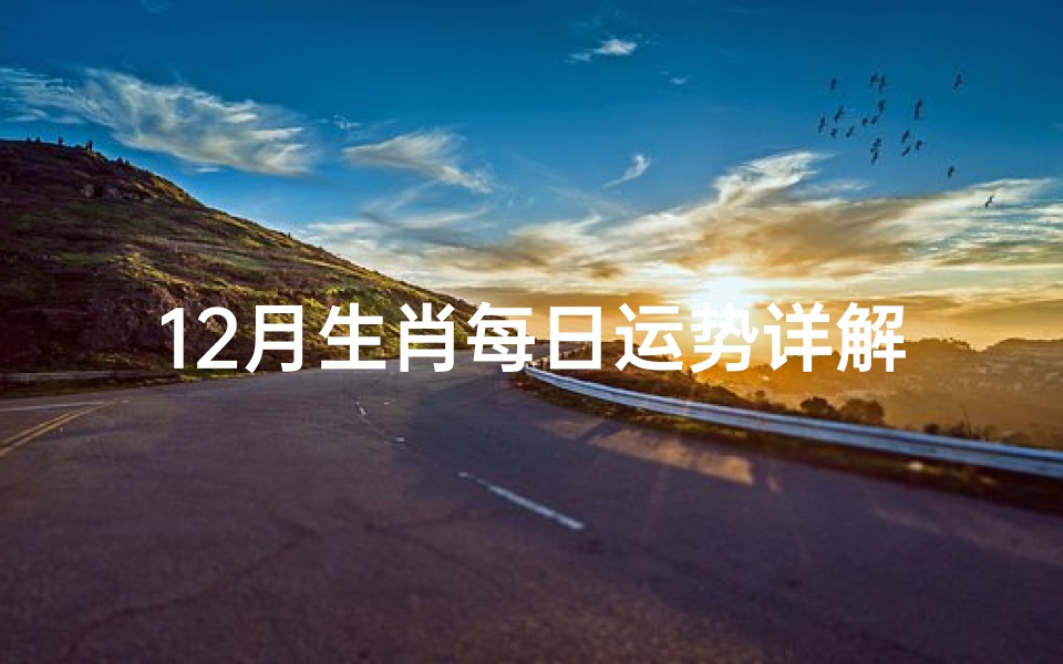 12月生肖每日运势详解—每日生肖运势揭秘:12月生肖运势详解大公开