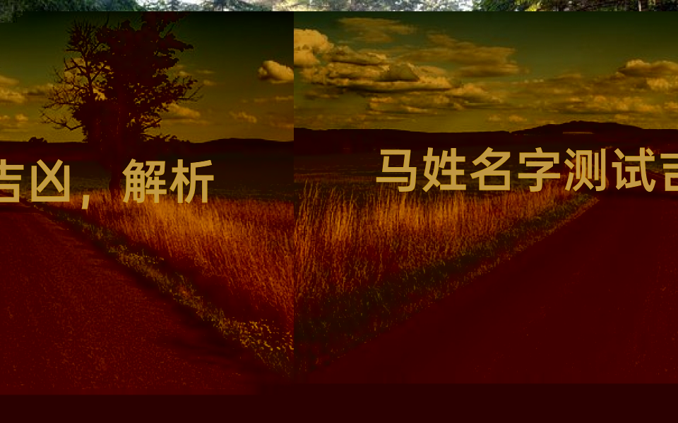 马姓名字测试吉凶,解析姓名对运势的影响