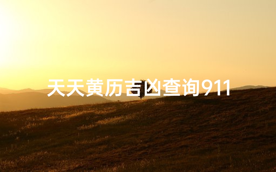 天天黄历吉凶查询911、《天天黄历吉凶速查:911日运势揭秘》
