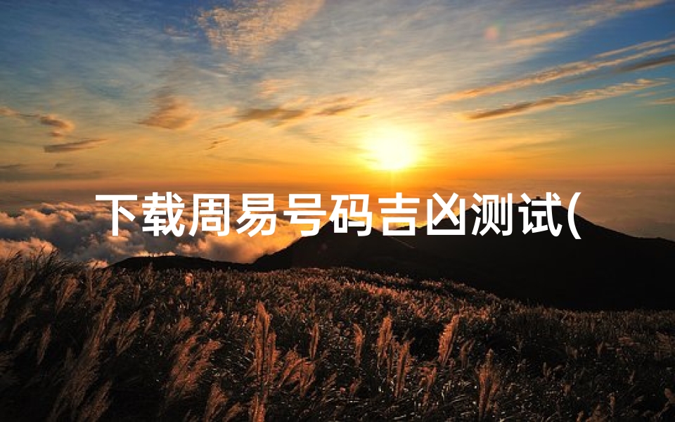 下载周易号码吉凶测试(抽签算命软件下载)