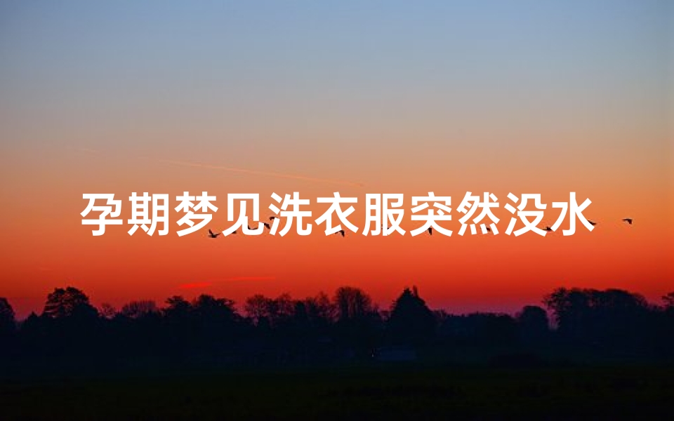 孕期梦见洗衣服突然没水了-孕妇梦见洗衣服水很脏
