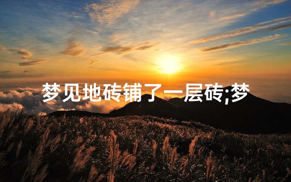 梦见地砖铺了一层砖;梦到铺砖块