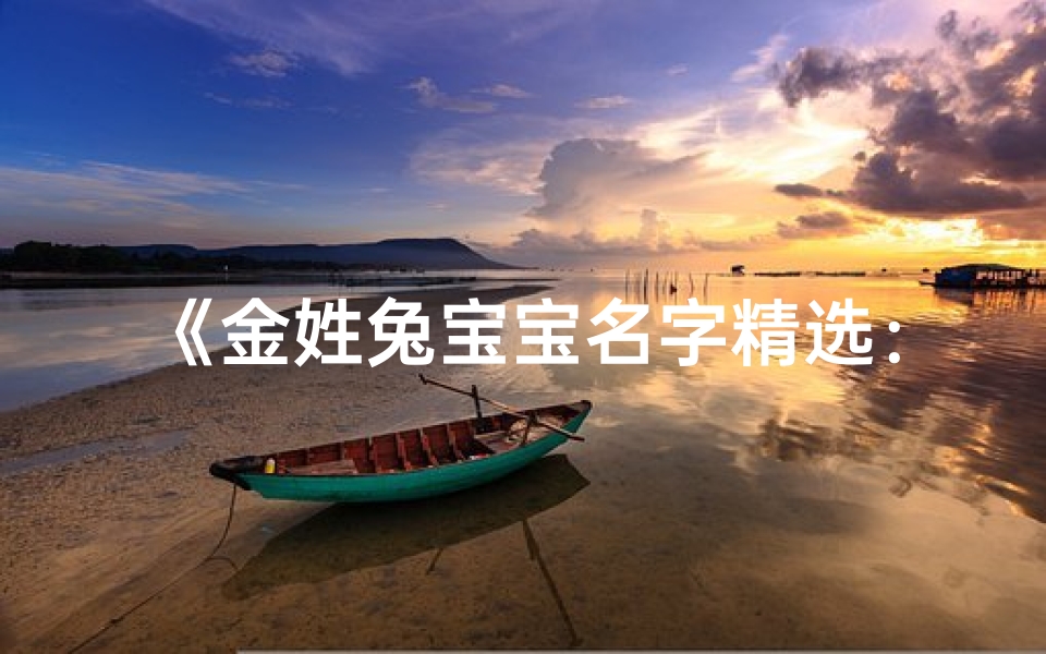 《金姓兔宝宝名字精选:寓意吉祥的男孩取名指南》