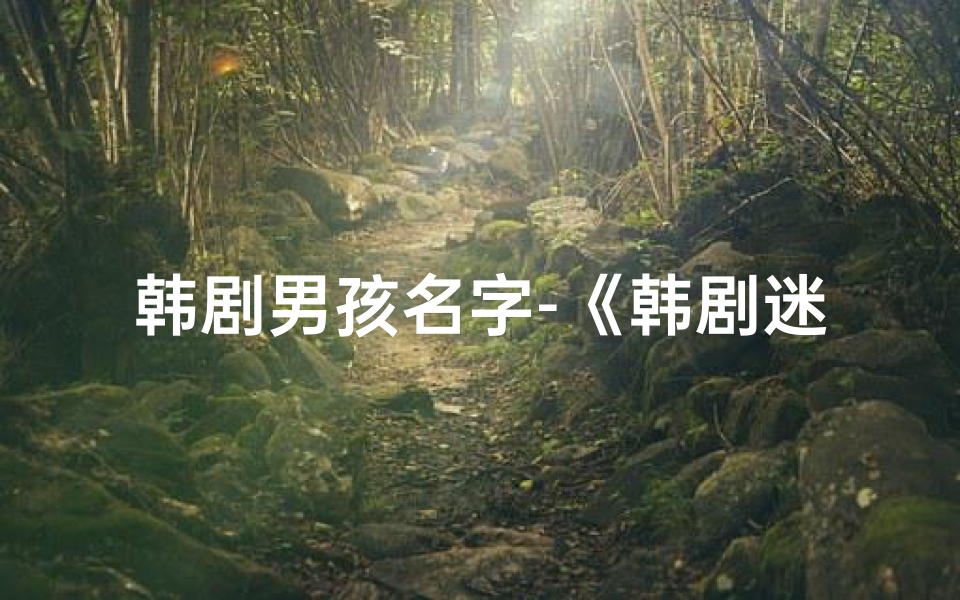 韩剧男孩名字-《韩剧迷童:追剧小达人成长记》