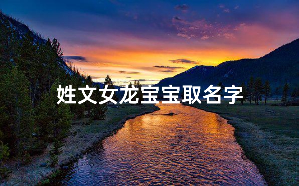 姓文女龙宝宝取名字