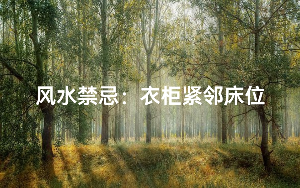风水禁忌:衣柜紧邻床位,布局宜忌详解