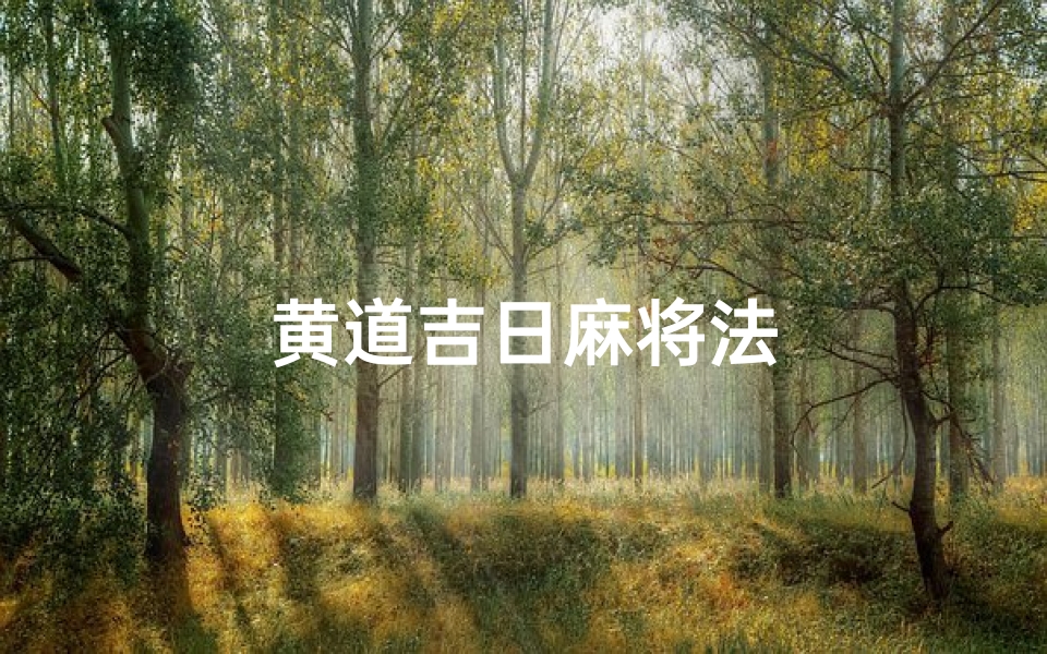 黄道吉日麻将法
