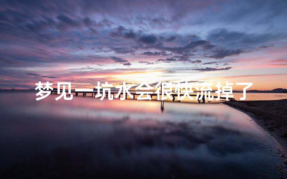 梦见一坑水会很快流掉了_梦见一个水坑掉进去又出来了