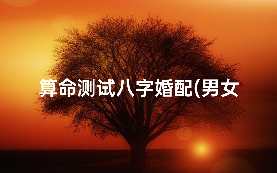 算命测试八字婚配(男女姻缘测试,八字姻缘测试)