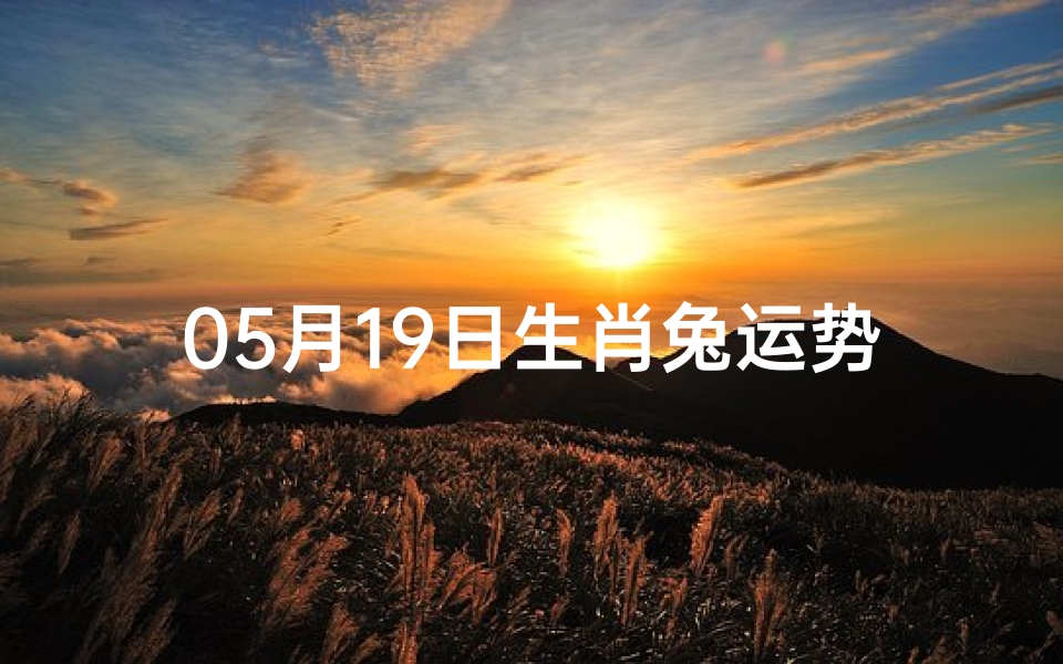 05月19日生肖兔运势:好运连连,吉星高照