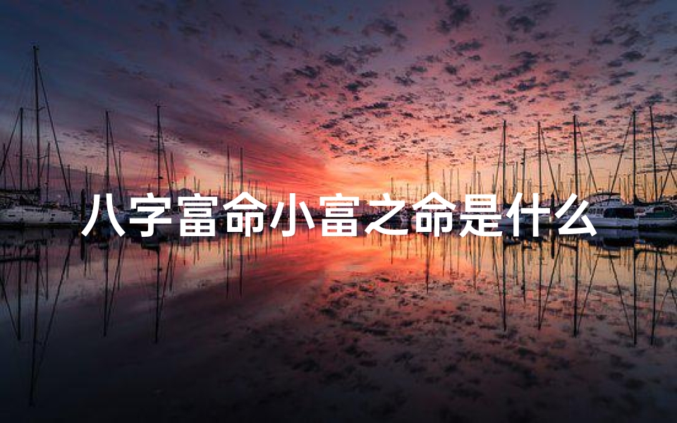八字富命小富之命是什么;八字富命小富之命:揭秘财运亨通的奥秘