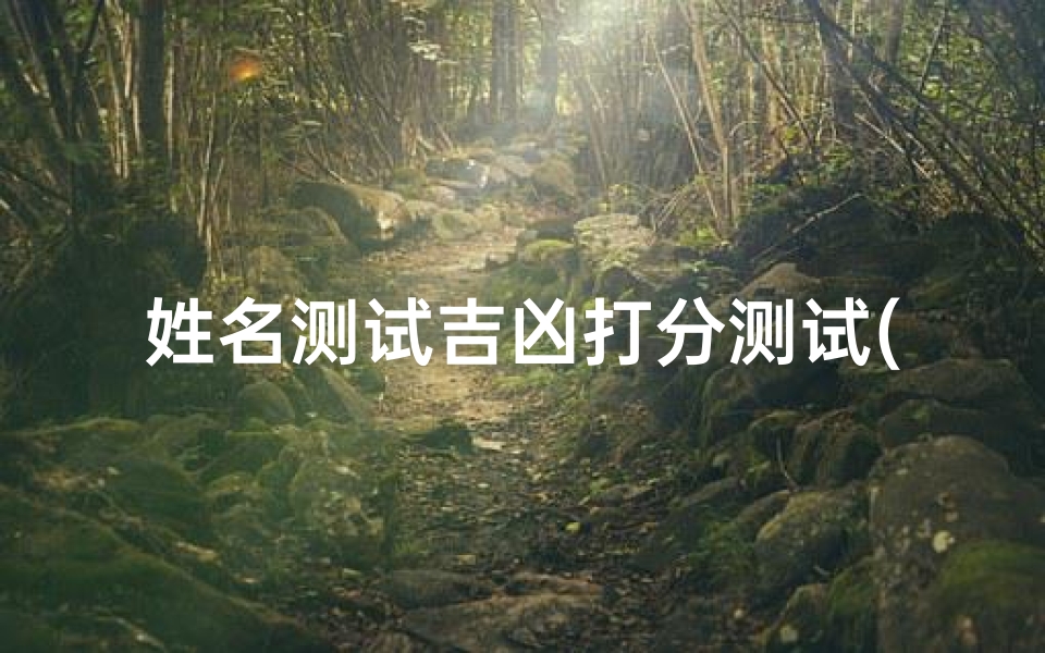 姓名测试吉凶打分测试(张昊宣姓名吉凶测试)