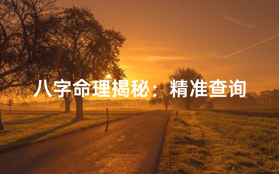 八字命理揭秘:精准查询结婚吉日之道