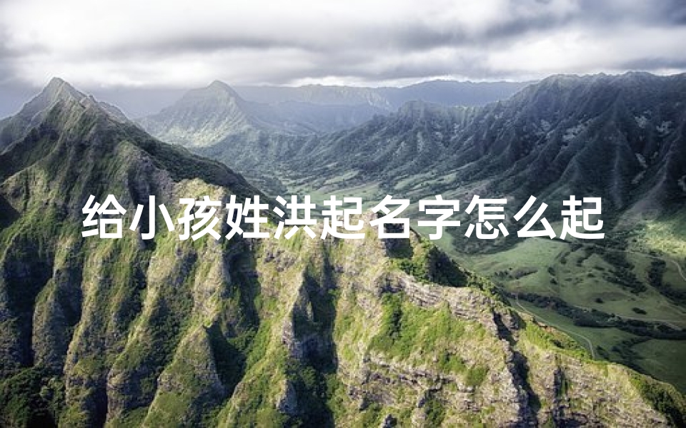 给小孩姓洪起名字怎么起好听,《洪姓宝宝：如何巧妙起名？》