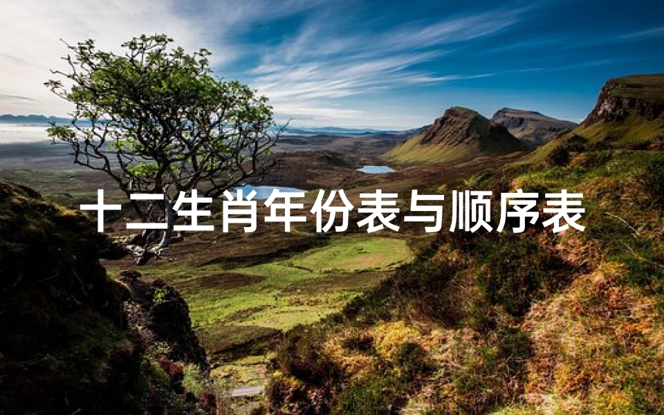 十二生肖年份表与顺序表(十二生肖顺序表及年龄,十二生肖与年龄的排序 )