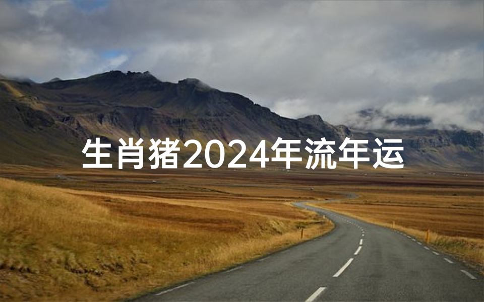 生肖猪2024年流年运势解析,甲辰年吉凶预测与开运指南
