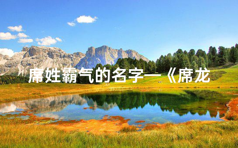 席姓霸气的名字—《席龙年宝宝取名大全:精选创意美名》