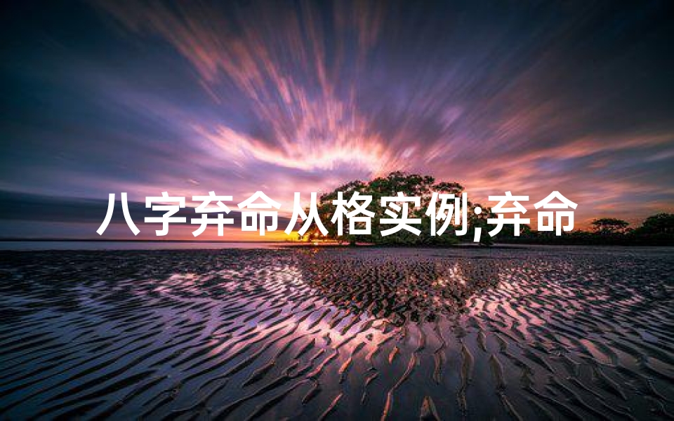 八字弃命从格实例;弃命从格分几种