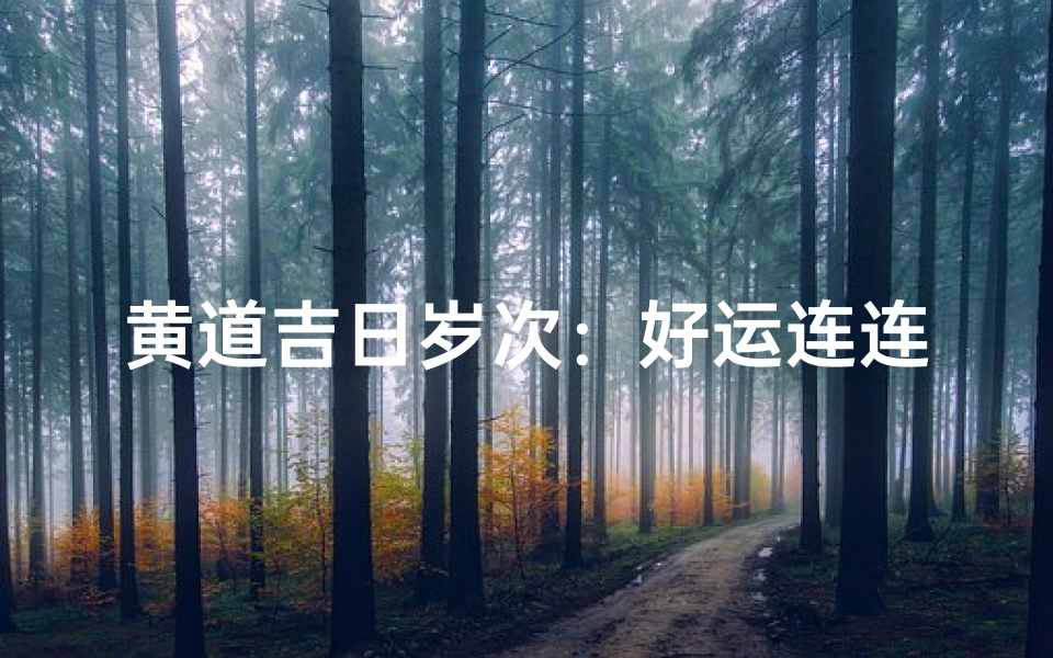 黄道吉日岁次：好运连连，吉星高照