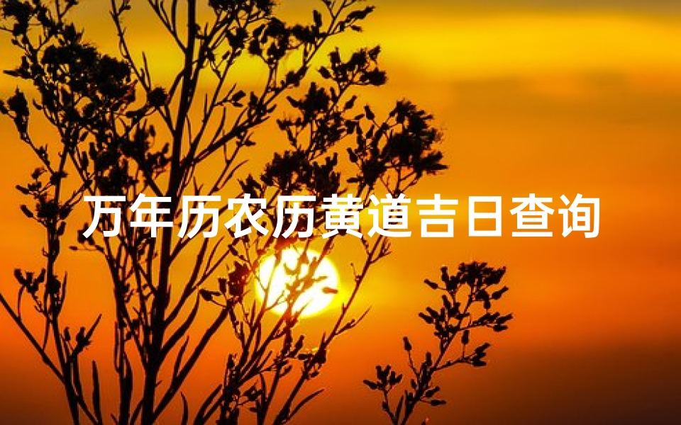 万年历农历黄道吉日查询(农历黄道吉日查询,万年历黄道吉日查询)