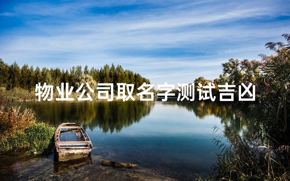 物业公司取名字测试吉凶(物业管理公司取什么名字最佳)