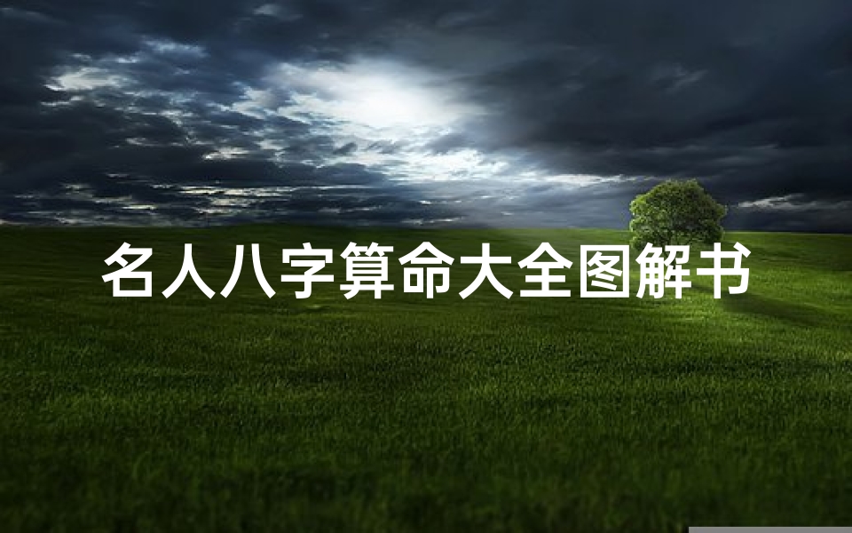 名人八字算命大全图解书籍(现代名人八字100例,名人八字实例详解300例)