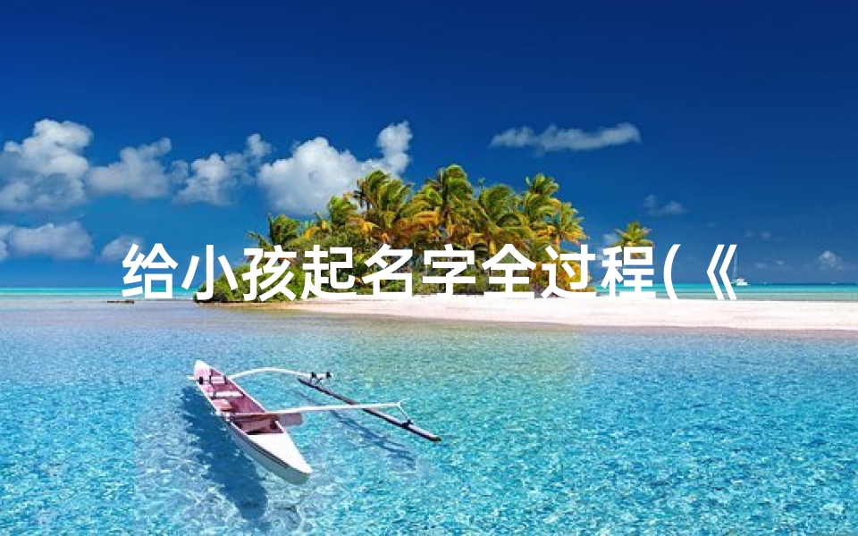 给小孩起名字全过程(《宝宝起名记:从灵感到名字诞生》)