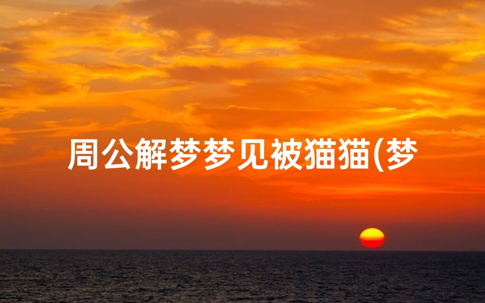 周公解梦梦见被猫猫(梦见被猫和蛇缠身的预兆)
