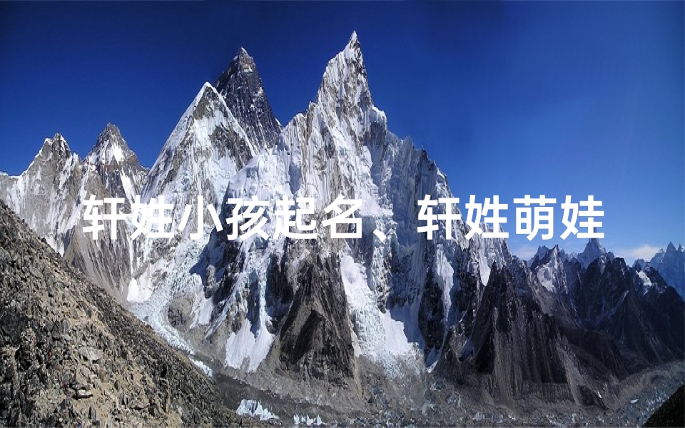 轩姓小孩起名、轩姓萌娃:快乐成长记