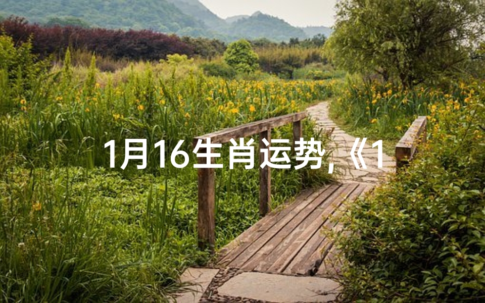 1月16生肖运势,《1月16生肖运势揭秘:运势起伏大揭秘》