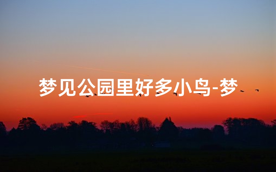 梦见公园里好多小鸟-梦见许多小鸟集在一起什么意思