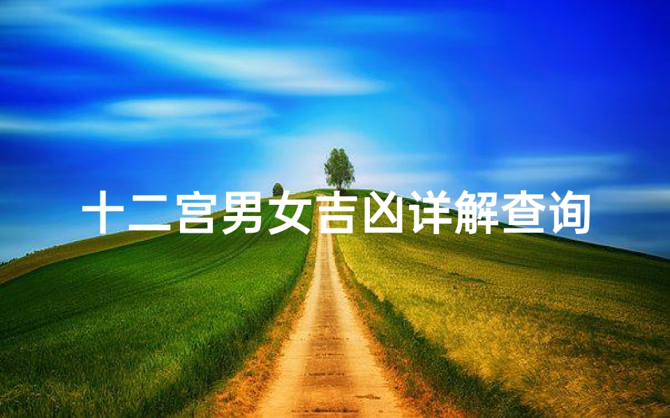 十二宫男女吉凶详解查询;十二宫男女运势吉凶详析查询指南