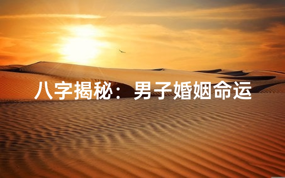 八字揭秘:男子婚姻命运案例分析