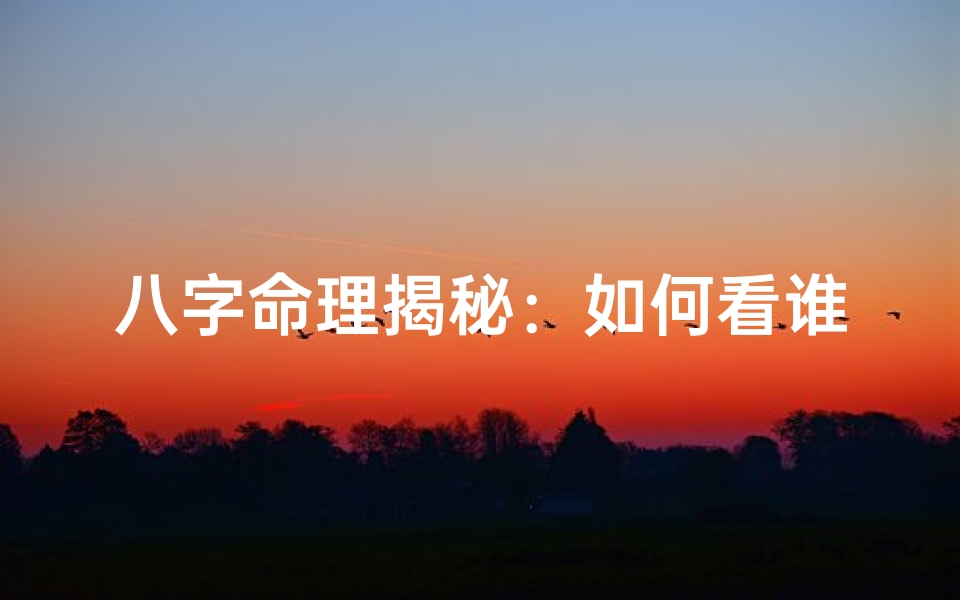八字命理揭秘:如何看谁命好?