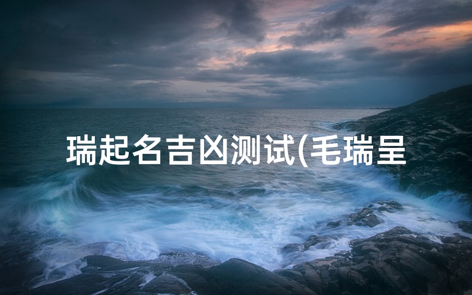 瑞起名吉凶测试(毛瑞呈名字测试打分)