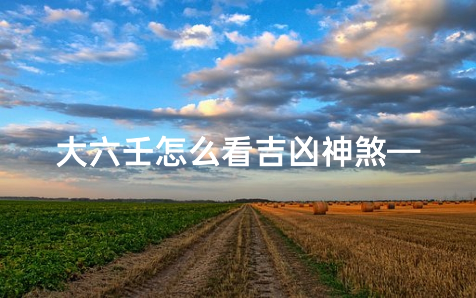 大六壬怎么看吉凶神煞—大六壬怎么算命