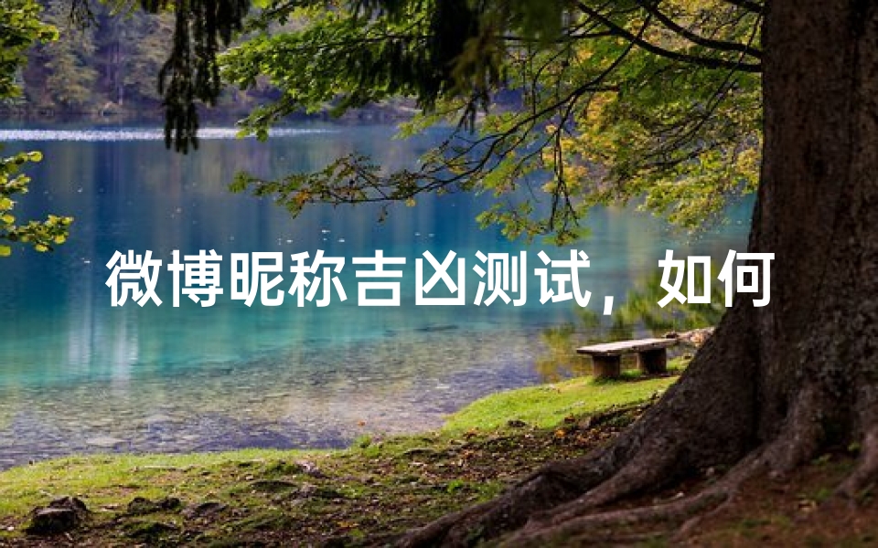 微博昵称吉凶测试,如何取一个带来好运的网名