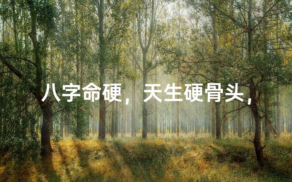 八字命硬,天生硬骨头,逆境中绽放光芒