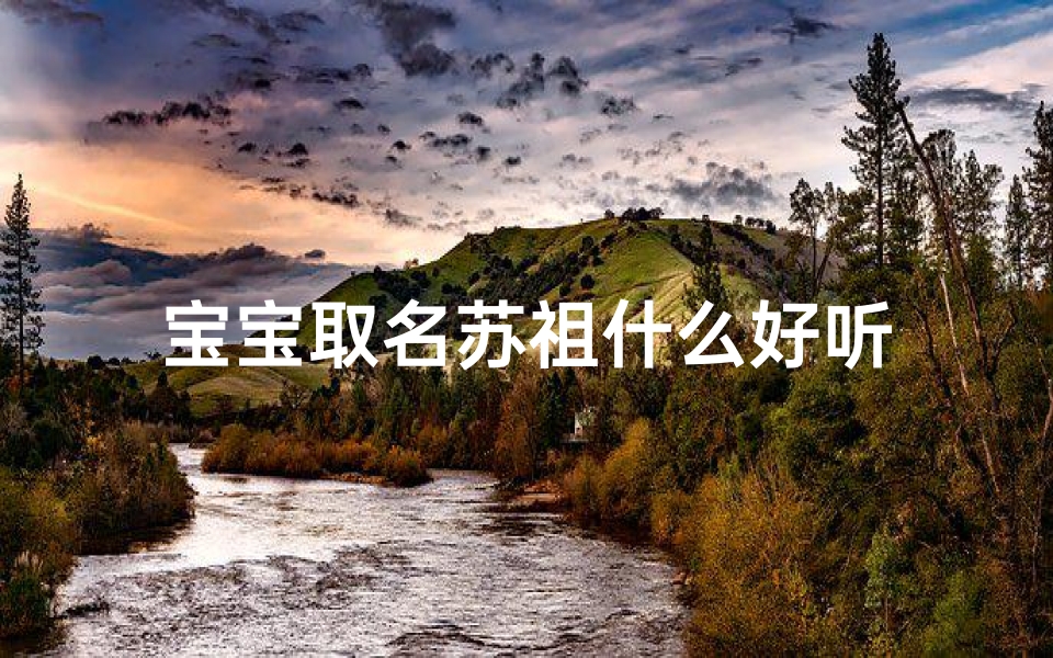 宝宝取名苏祖什么好听
