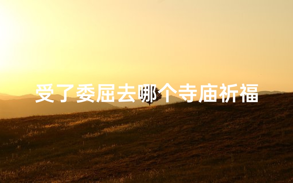 受了委屈去哪个寺庙祈福—佛家讲受了委屈