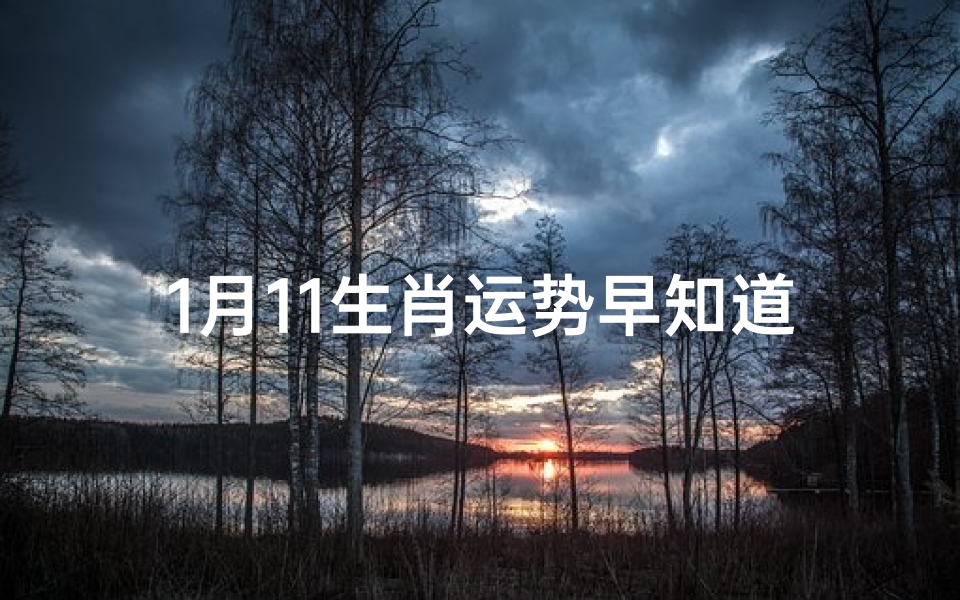 1月11生肖运势早知道:揭秘今日运势吉凶