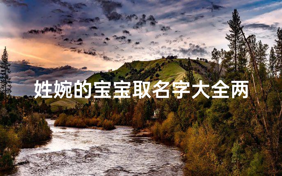 姓婉的宝宝取名字大全两个字_婉取名字女孩名字