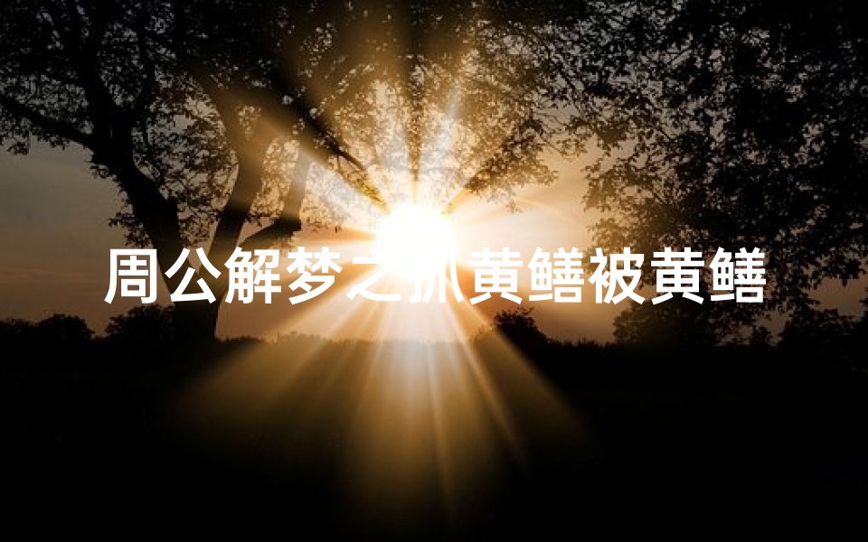 周公解梦之抓黄鳝被黄鳝咬(梦见被黄鳝咬了的预兆)