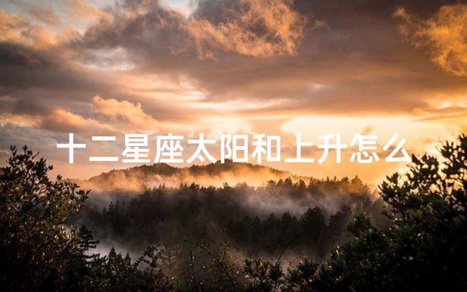 十二星座太阳和上升怎么查(怎样看自己的上升星座和太阳星座 )