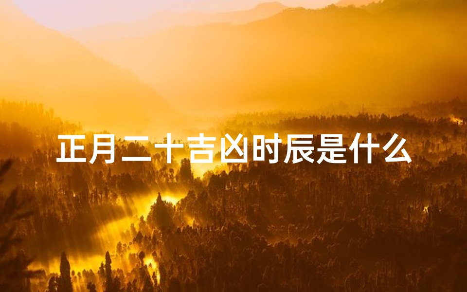 正月二十吉凶时辰是什么—正月二十是阳历几月几日