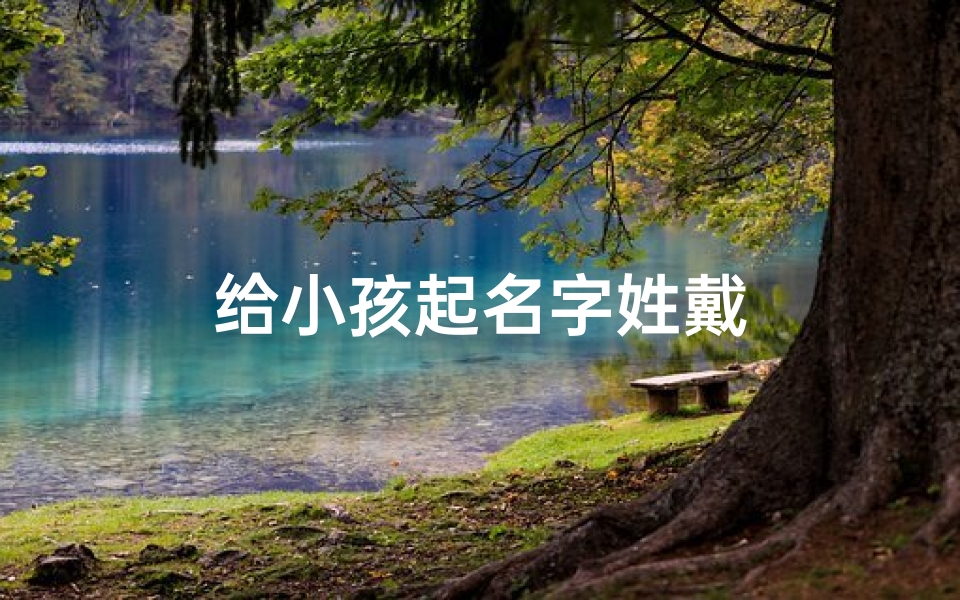 给小孩起名字姓戴